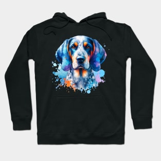 Watercolor Bluetick Coonhound Hoodie